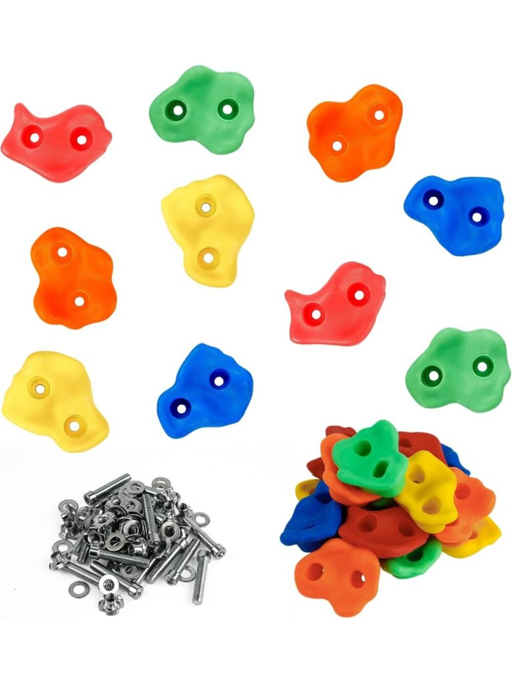 New Rock Climbing Holds, Colorful Textured Wall Rocks with Hardware